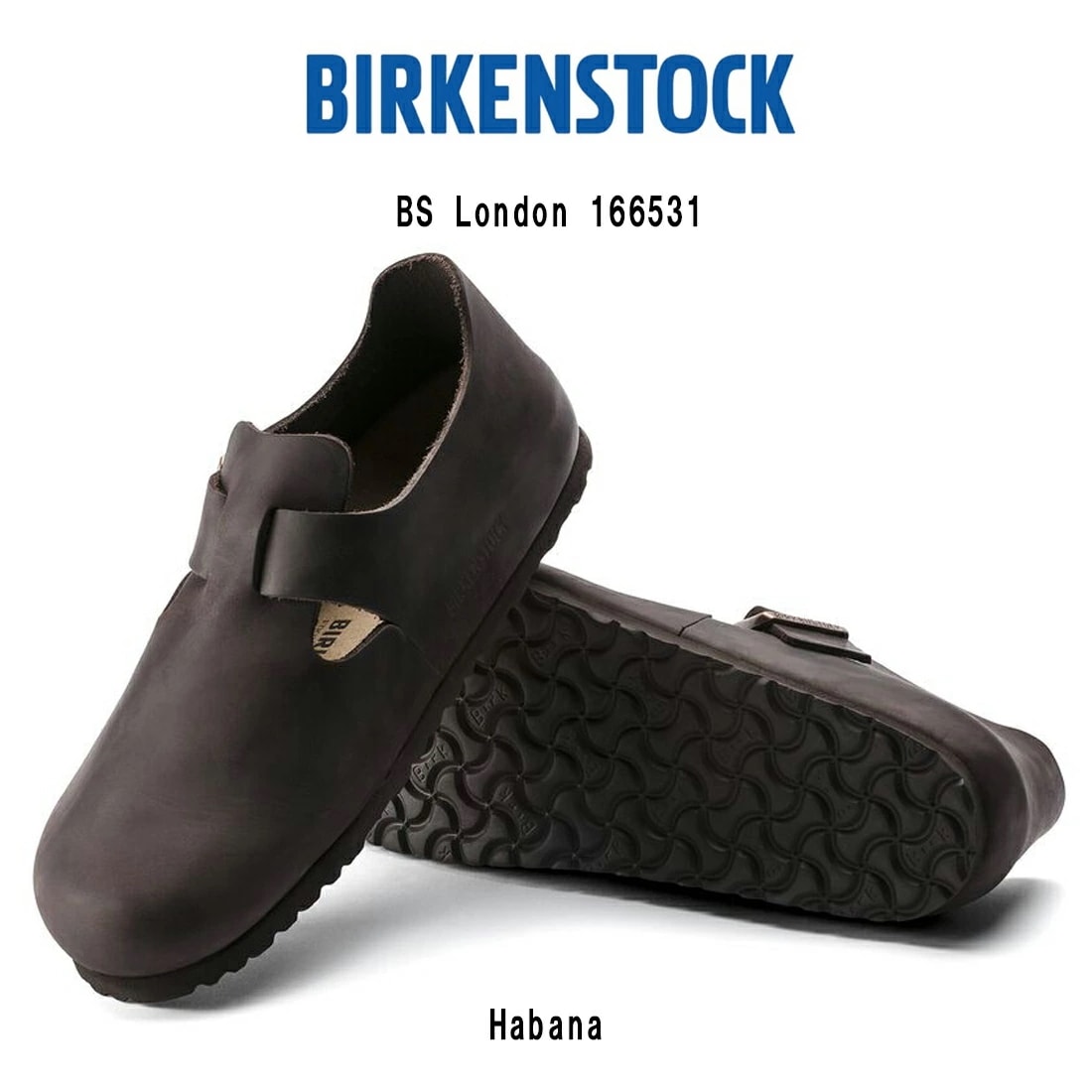 BIRKENSTOCK ロンドン クロッグ シューズ レギュラー レザー 革 Habana ブラウン ユニセックス メンズ レディース ビルケン London 166531