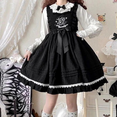 ロリータワンピースコスプレ学院祭用ロリータドレスハロウィンオリジナルデザイン感洋