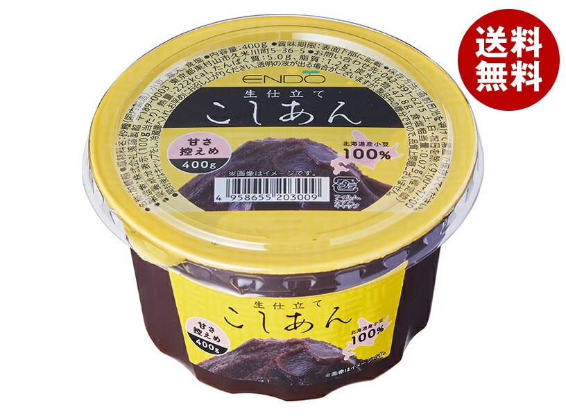 遠藤製餡 生仕立て こしあん カップ 400g＊18(6＊3)個入＊(2ケース) 10,945円