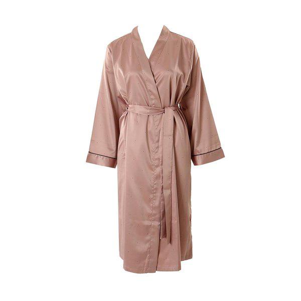 セール シルクフィル ドットプリント ローブガウン (VGN4470A)