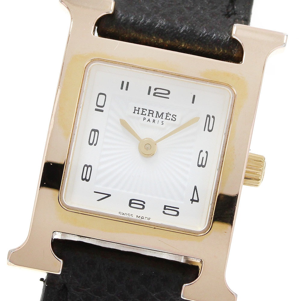 エルメス HERMES HH1.210e Hウォッチ クォーツ レディース _949184【中古】