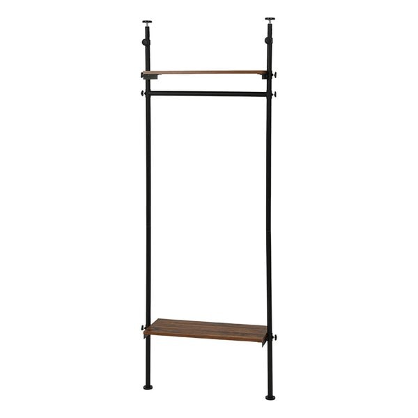 突っ張りハンガーラック ブラウン・幅70×奥行24×高さ187264cm KTR-3151BR
