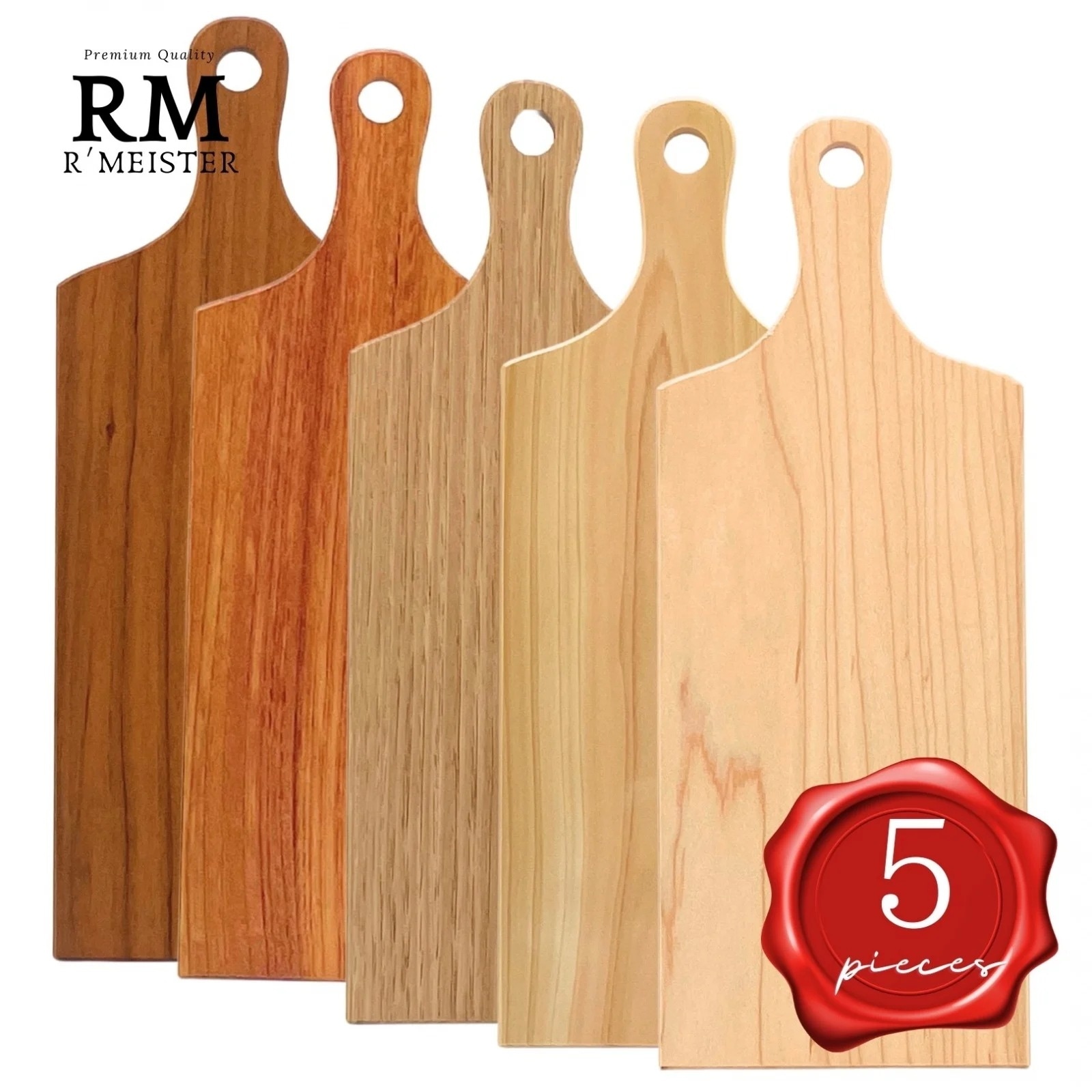 [5個セット] アールマイスター ミニ カッティングボード 木材5種セット Sサイズ 230mm×90mm （R‘MEISTER） 日本製 おしゃれ まな板 プレート アウトドア 5,740円
