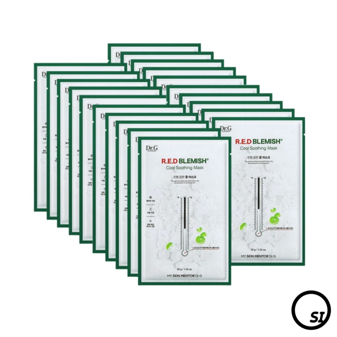 【10+10】レッド ブレミッシュ クール スージング マスク 20枚 (クーリング 鎮静 マスクパック)