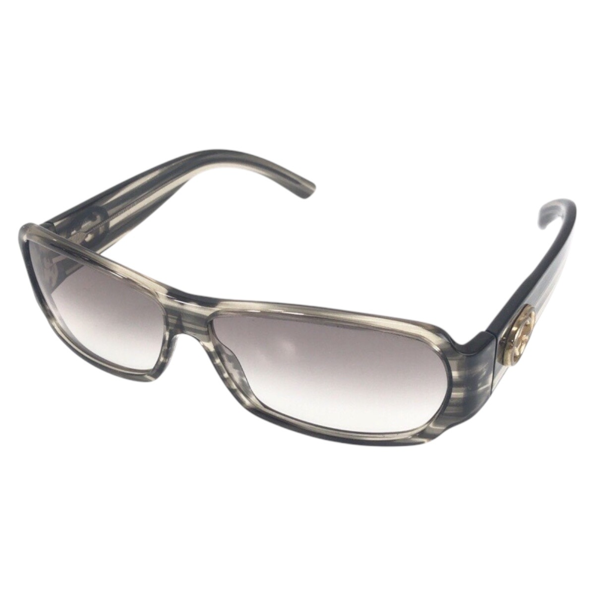 美品 ラメ インターロッキング クリア グレー シルバー金具 プラスチック GG 2935/S RDZLE 6012 125 サングラス 男女兼用 メンズ 503091