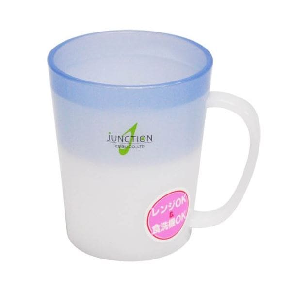 （まとめ） プラスチックコップ/プラカップ ブルー 電子レンジ食洗機対応 ジャンクションコップ 36個セット