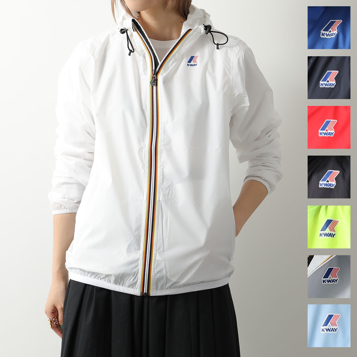 K-WAY ケーウェイ ブルゾン Claude クロード K004BD0 レディース ナイロン ジャケット ジップアップ パーカー パッカブル 撥水 ロゴ カラー8色