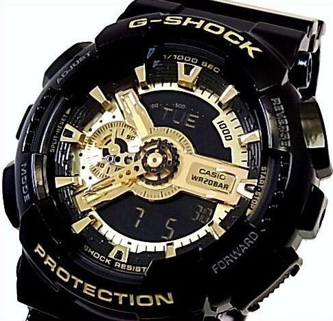 Gショック ブラック ゴールドシリーズ アナデジ メンズ腕時計 海外モデル GA-110GB-1A