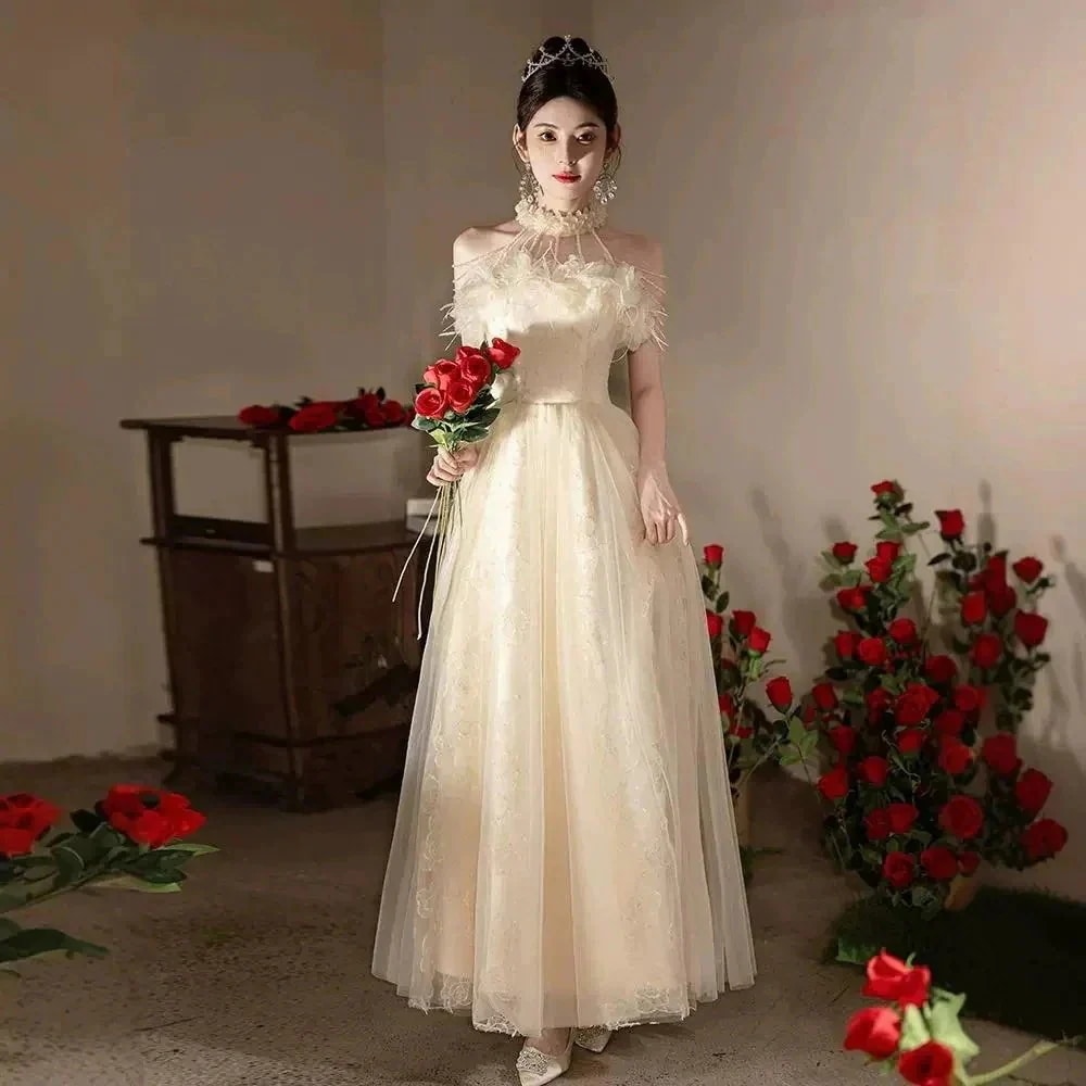 ドレス ワンピース シャンパン パーティー 発表会 結婚式 ドレス お呼ばれパーティー ドレス
