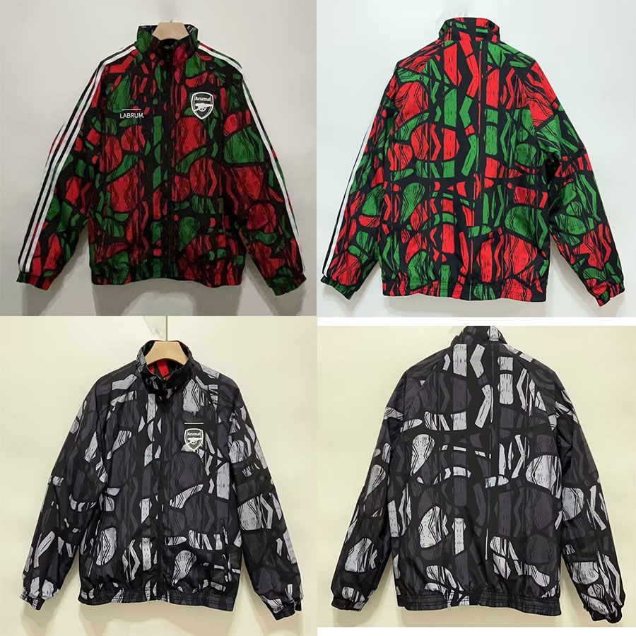 2425アーセナルトレーニングスーツ外観ユニフォームジャージーメンズ長袖のウィンドブレイットボールユニフォーム秋と冬のスポーツ