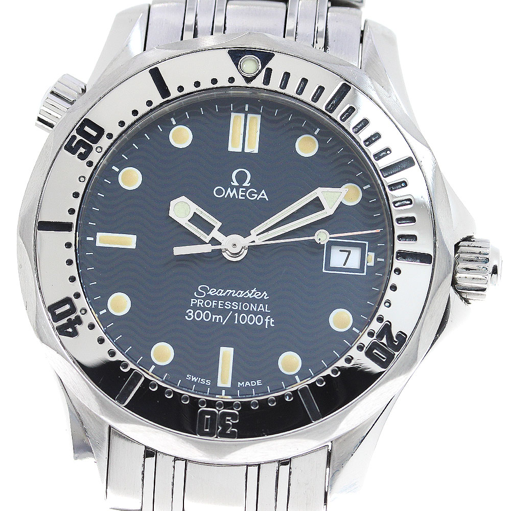 オメガ OMEGA 2562.80 シーマスター300 デイト クォーツ ボーイズ 保証書付き_814603【中古】 179,000円