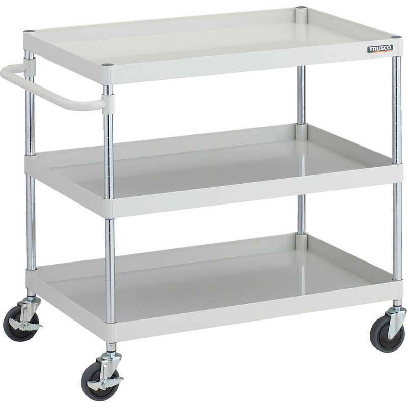 トラスコ中山　フェニックスワゴン抗ウィルスハンドル省音900X600XH8803段W色　PEW993AW