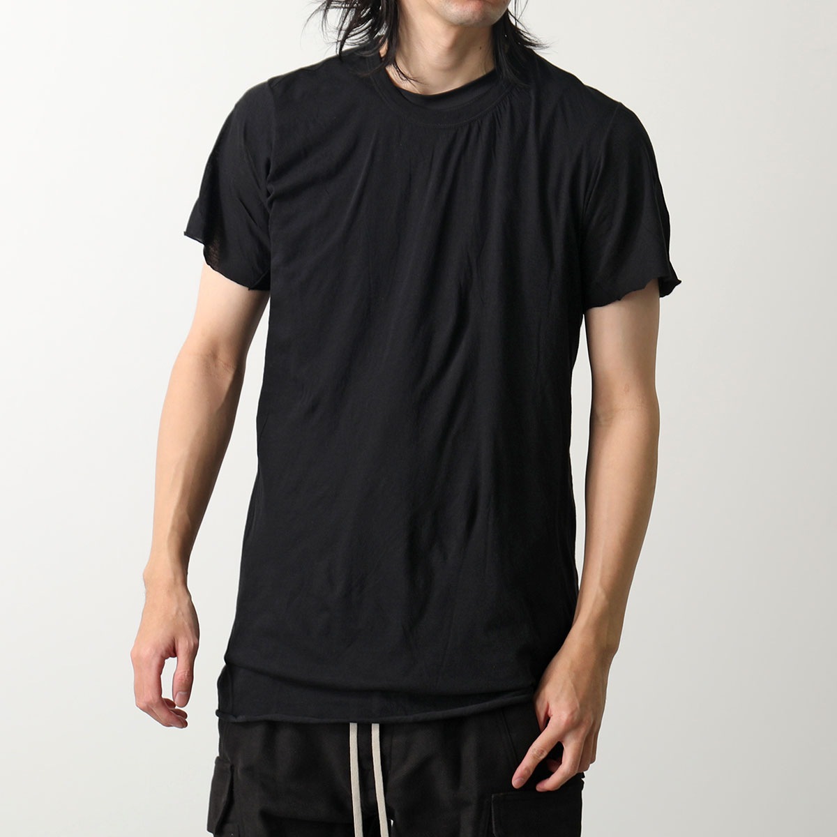 Rick Owens リックオウエンス Tシャツ BASIC SS T RU02C7251 UC メンズ カットソー ニット センターシーム 09 BLACK
