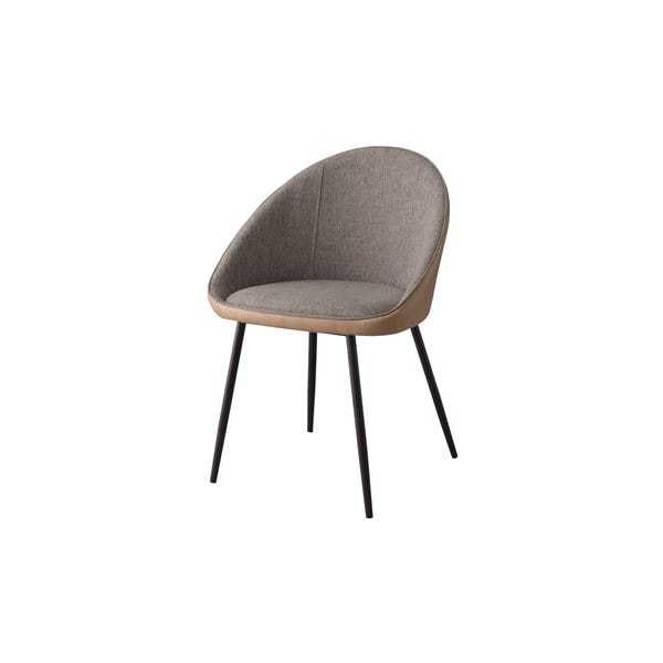 北欧風 パーソナルチェア 2脚セット ベージュ 幅56cm スチール ソフトレザー リビング ダイニング 仕事 勉強