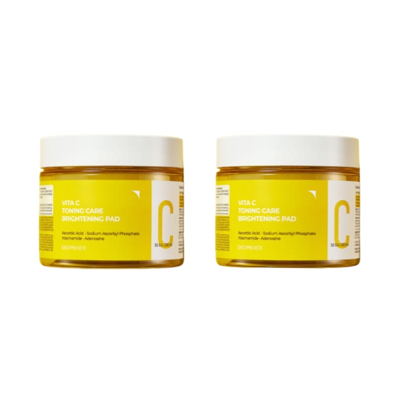 ビタC トーニングケア ブライトニングパッド 230ml (55枚)x2角質ケア・ブライトニング*・保湿・ハリ 韓国コスメ