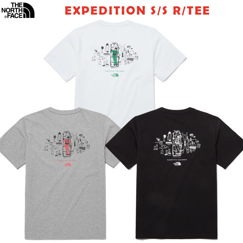 韓国正規品保証 関税負担なし NT7UP09A EXPEDITION S/S R/TEEデイリー 基本 着装 男子 女子 人気 韓国 ファッション 男女共用 アウトドア