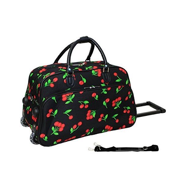 World Traveler 21-Inch Carry-On Rolling Duffel Bag， Cherry 並行輸入品