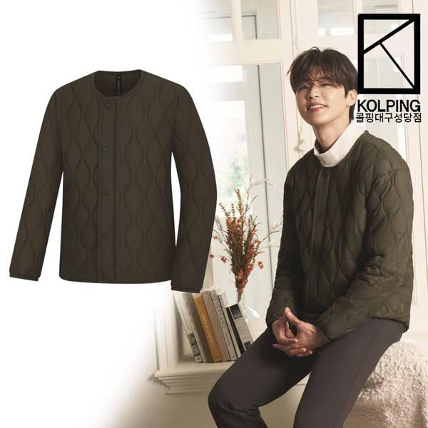 KWJ6539M スウェル 男性 冬 ウェルロン詰め物 縦型壺 キルティングデザイン ラウンドネック 軽量パディングジャケット