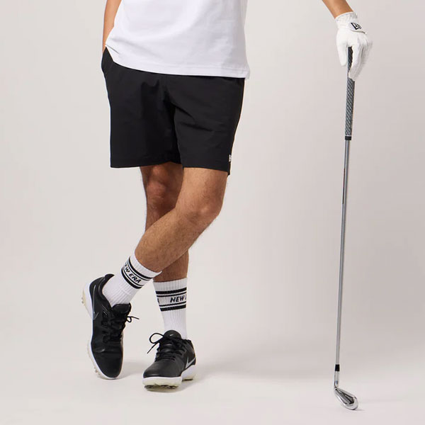 26SS ニューエラ NEW ERA ショートパンツ Turf & Surf Shorts チャコールグレー ゴルフ 半パン ストレッチ トレーニング 14859951