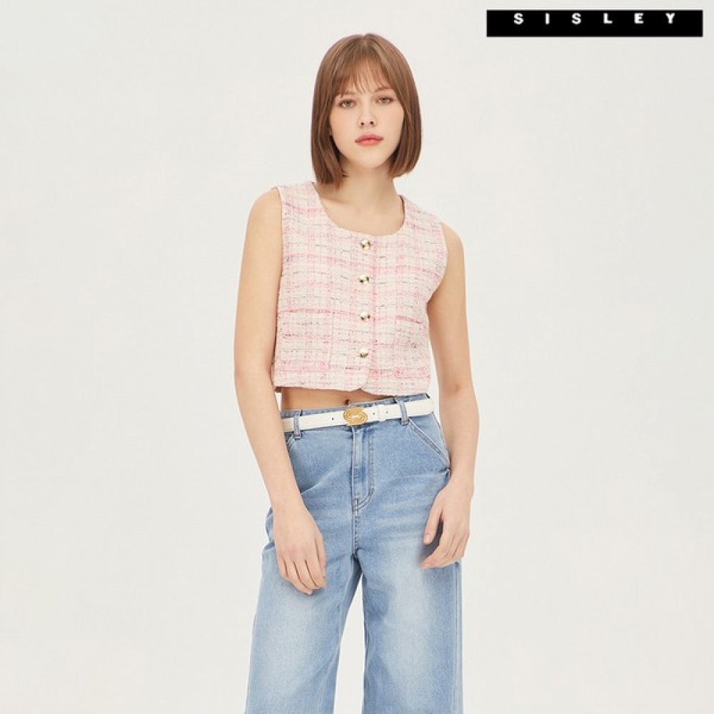 (シスレー) シスレータンジェリンツイードベスト SAJK13311_PK