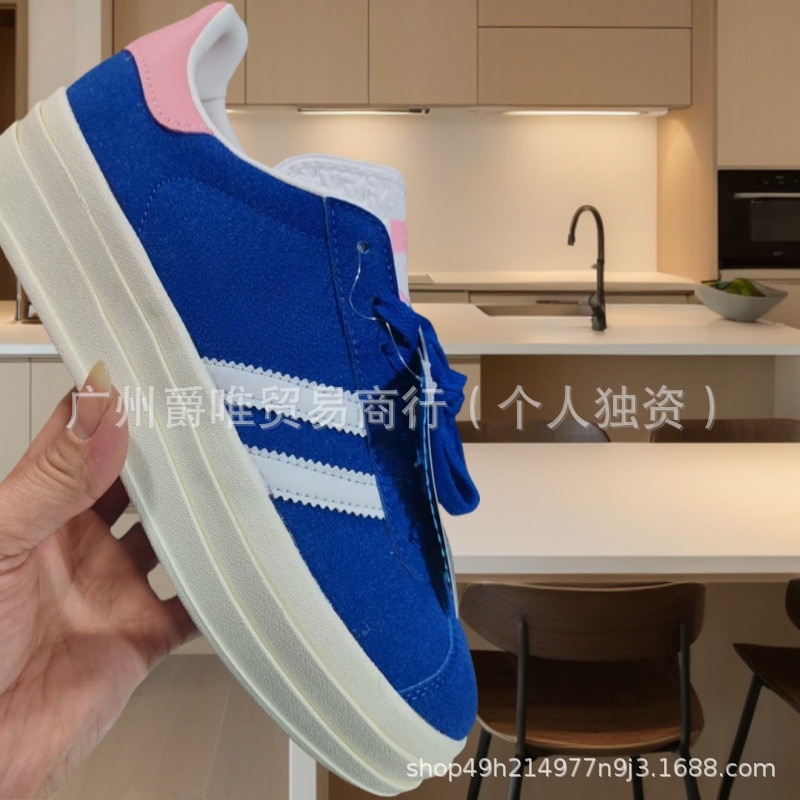 莆田靴クロスボーダーGAZELLE三層厚底デクサンスニーカー身長アップレディースシューズカジュアルレトロ韓国プラットフォームシューズ