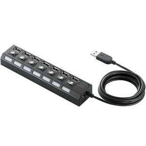 7ポート USB2.0ハブ（ブラック） U2H-TZS720SBK