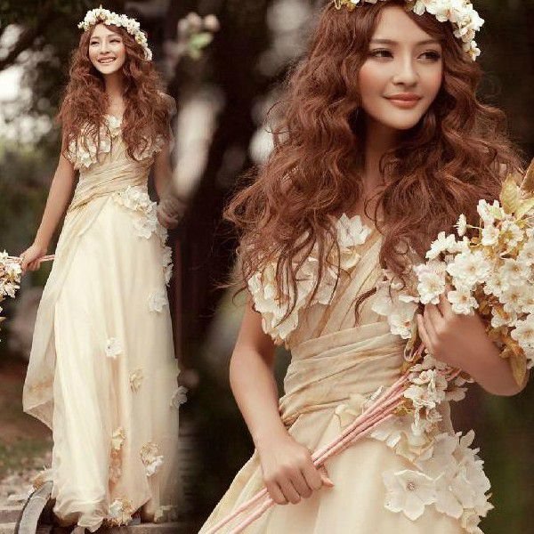 ウェディングドレス ロングドレス 二次会 Aライン 二次会 パーティードレス 花嫁ドレス イブニング