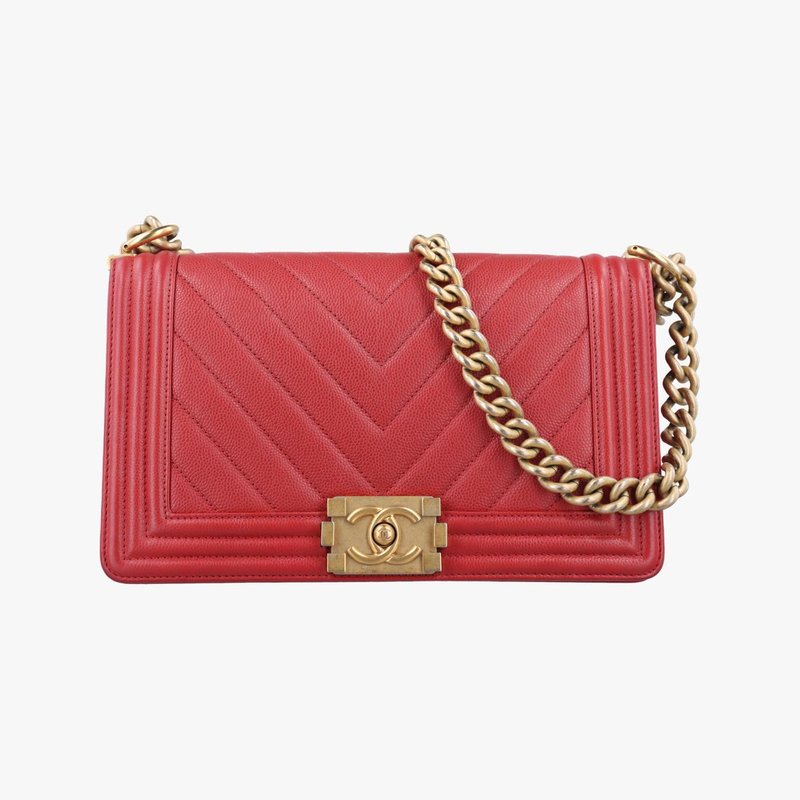 レッド キャビアスキン A67086 25264326中古