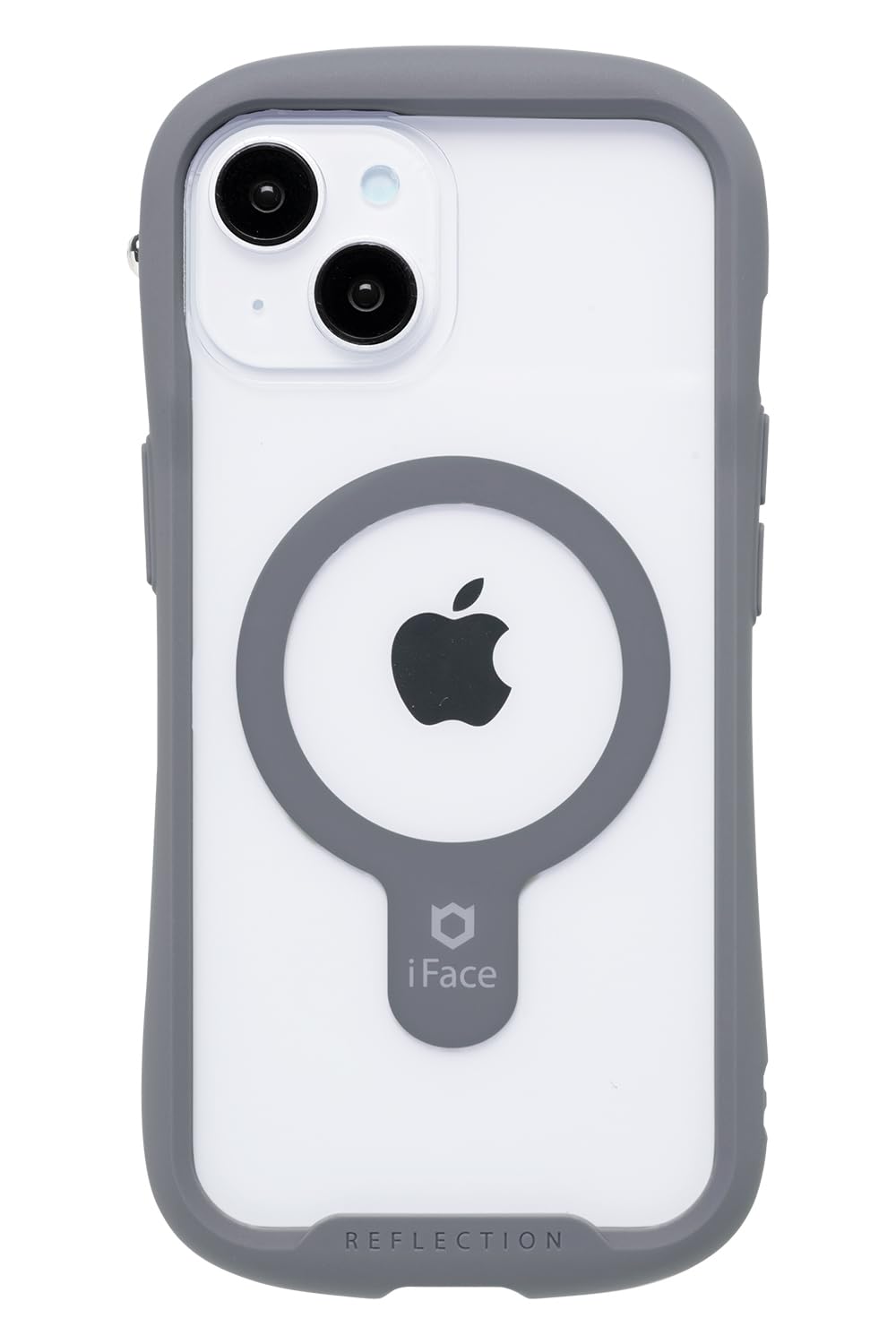 【Amazon.co.jp 限定】iFace Reflection MagSynq iPhone 15/14/13 ケース MagSafe 対応 クリア 強化ガラス (グレー)【エコPKG】【 アイフ
