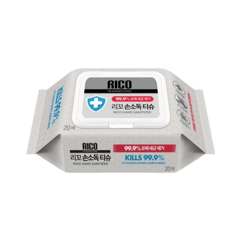 RICO 手指消毒 ティッシュ 20枚 x30