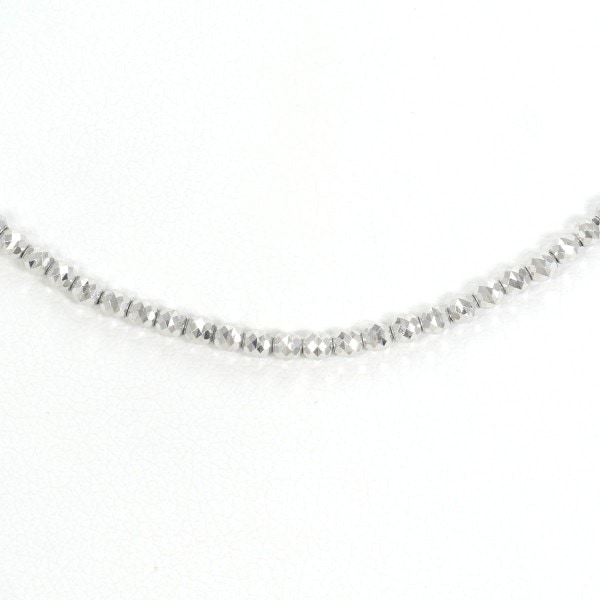 K18 18金 WG ホワイトゴールド ネックレス 総重量約4.6g 約46cm ジュエリー 中古
