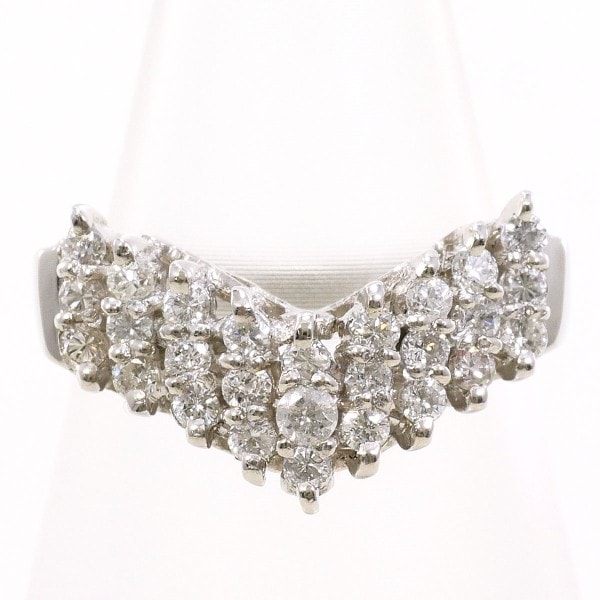 PT900 プラチナ リング 指輪 7号 ダイヤ 0.40 総重量約4.8g ジュエリー 中古