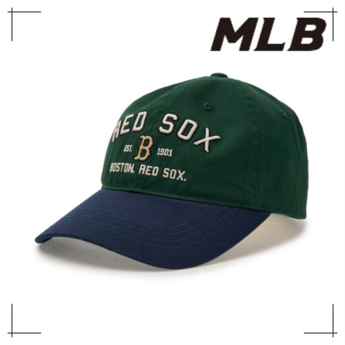 MLB公式正規品 キャップ Varsity Lettering Coloring Unstruck Ball Cap BOS (D. Green)