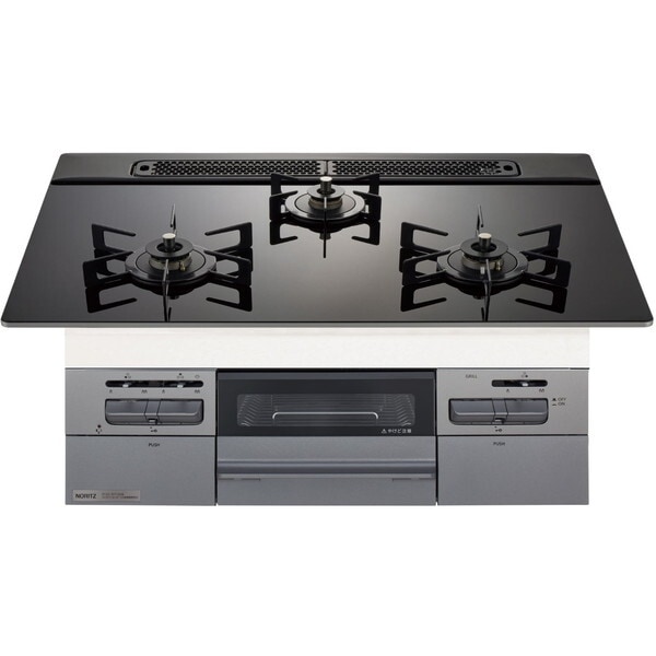 N3WV7RWAP1SIC-LP Mikke (ミッケ) ビルトインガスコンロ (プロパンガス用・3口・両側強火タイプ・幅75cm)