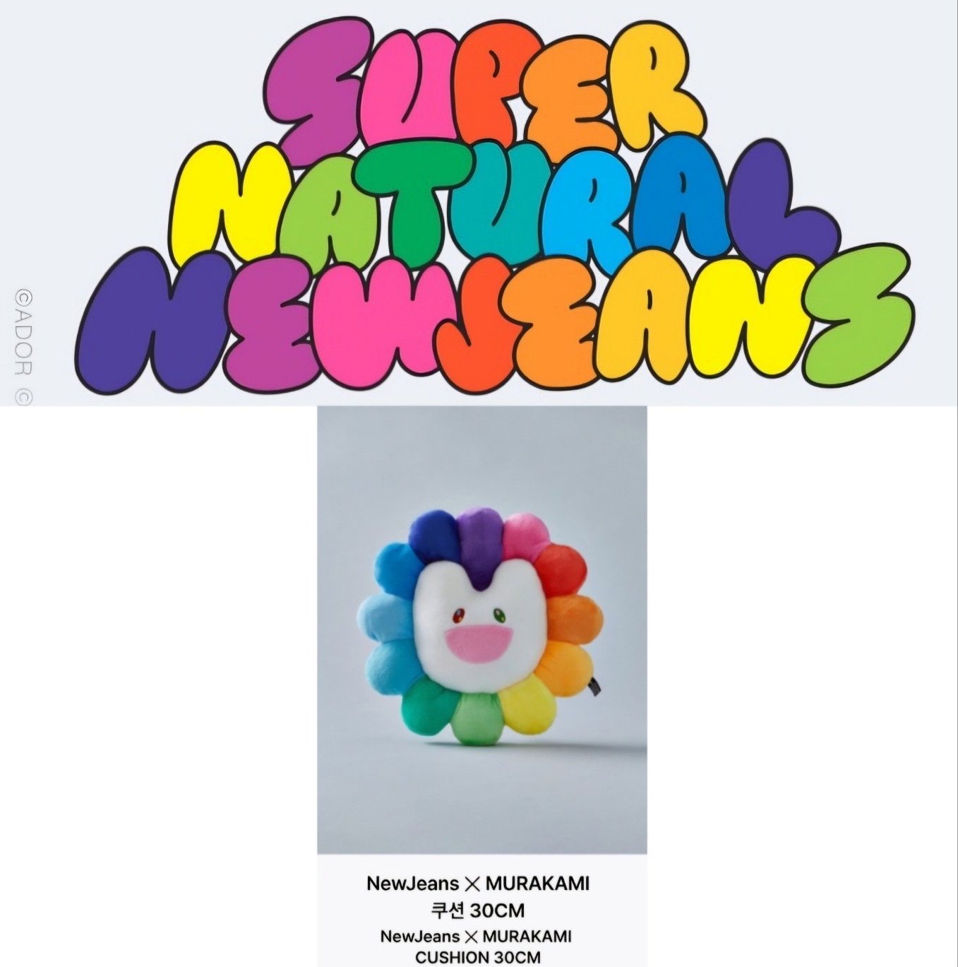 【公式】 NewJeans MURAKAMI CUSHION 30cm