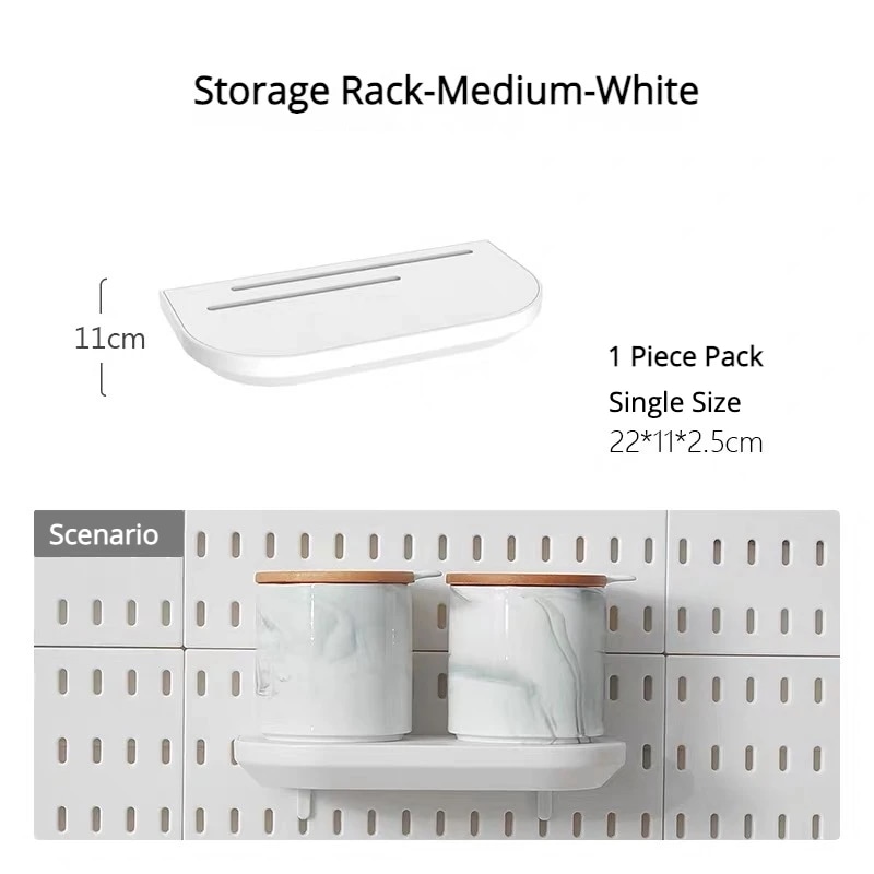 日曜大工のペグボードキット,壁パネル,壁オーガナイザー,取り付けディスプレイ,ツール収納パネル,キッチン,バスルーム用 Storage Rack M