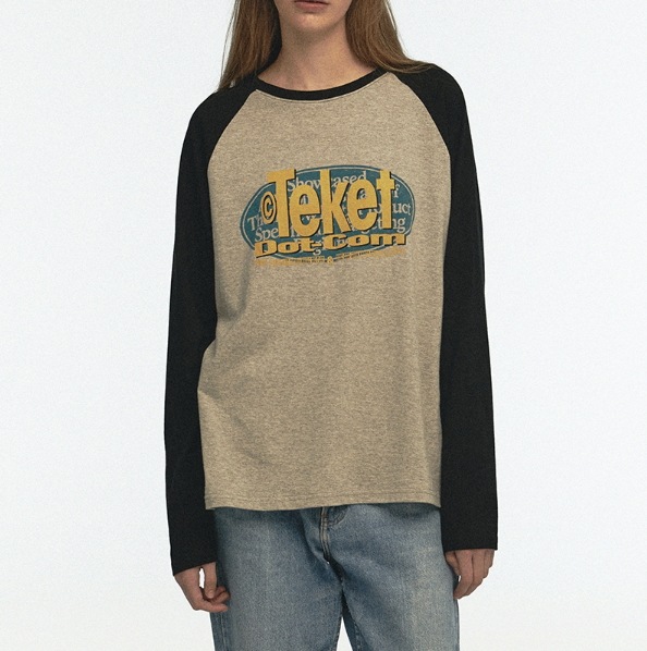 テケット Doorbell L/S Tee Melange Gray