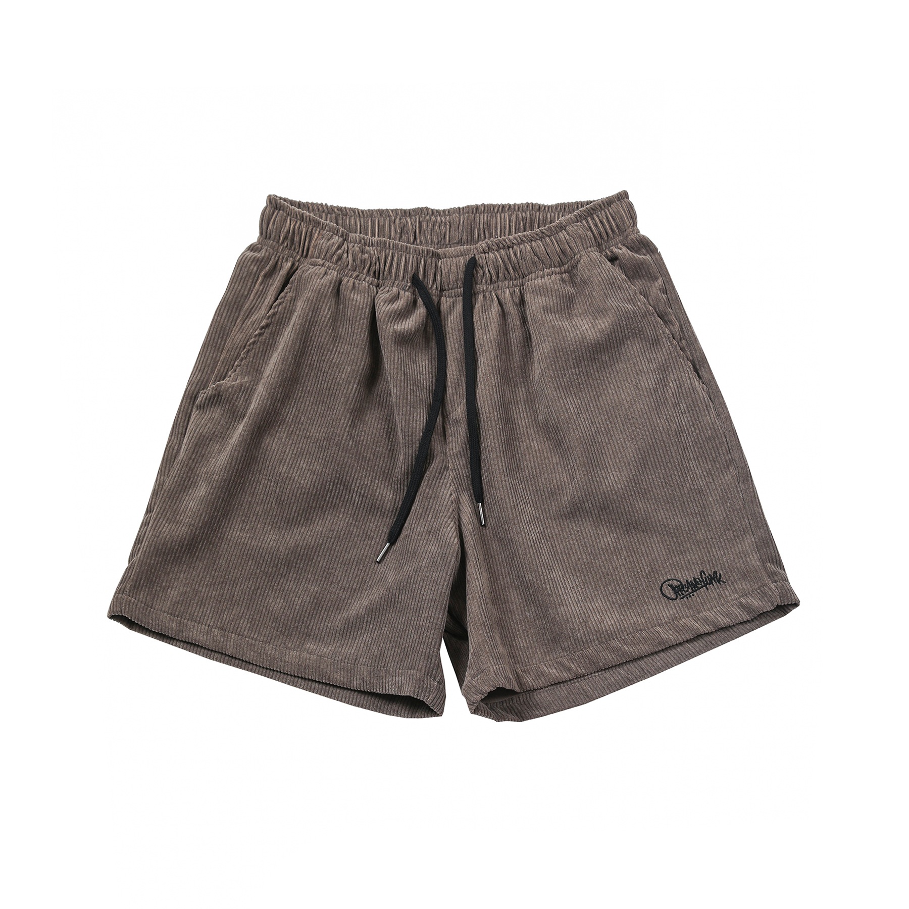 コーデュロイ ロゴ ハーフパンツ ブラウン