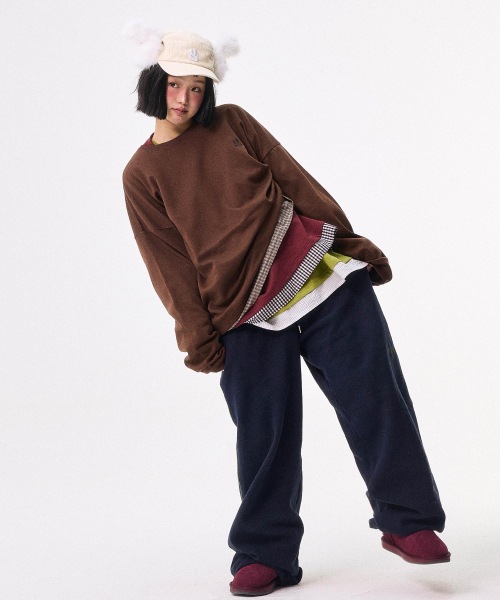 【YEGG】 Check Layered MTM Brown 正規品