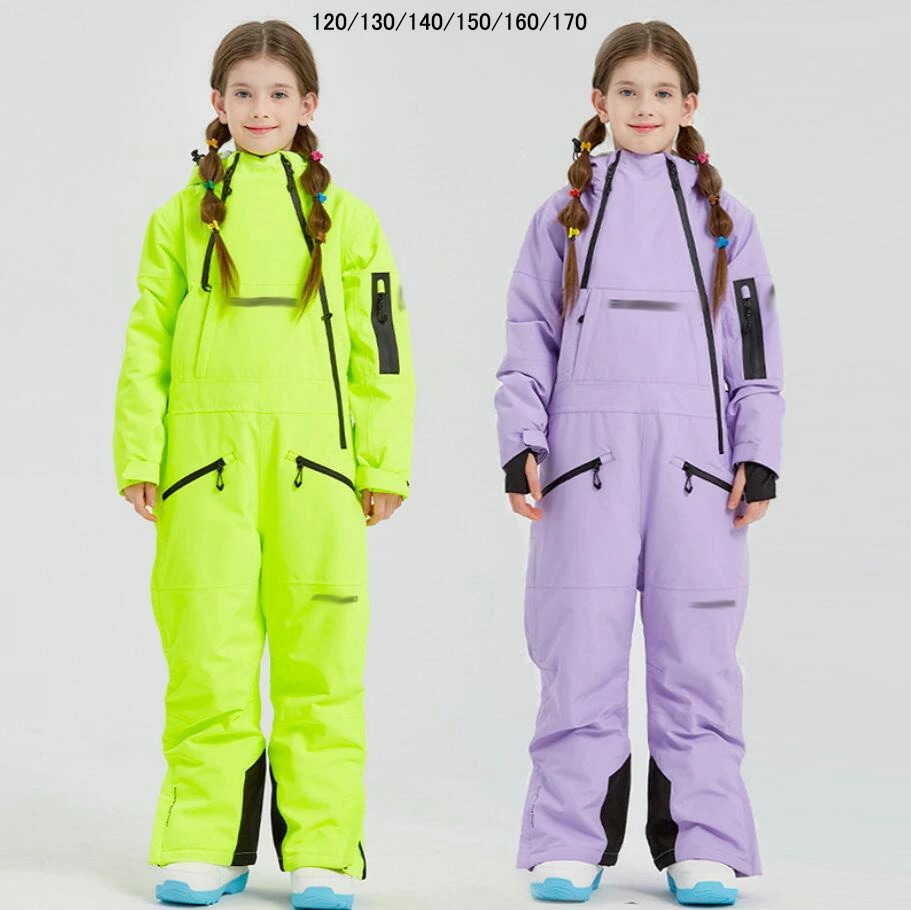 オールインワン キッズスキーウェア 男の子 女の子 スノーボードウェア 子供用 ジュニア スノボ スノーボード スノボー スキー スノボウェア 可愛い スノボーウェア スノーウェア ボードウェア 連体