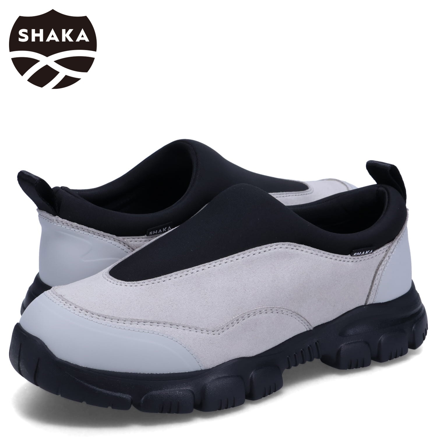 スリッポン シューズ トレック モック メンズ グレー SK-256