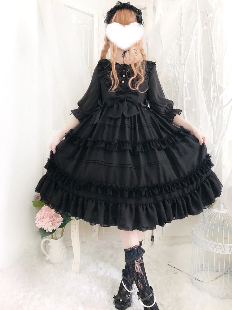 P ロリータ ワンピース コスプレ ゴシック イベント 豪華 半袖　少女卒業式結婚式お姫 A106