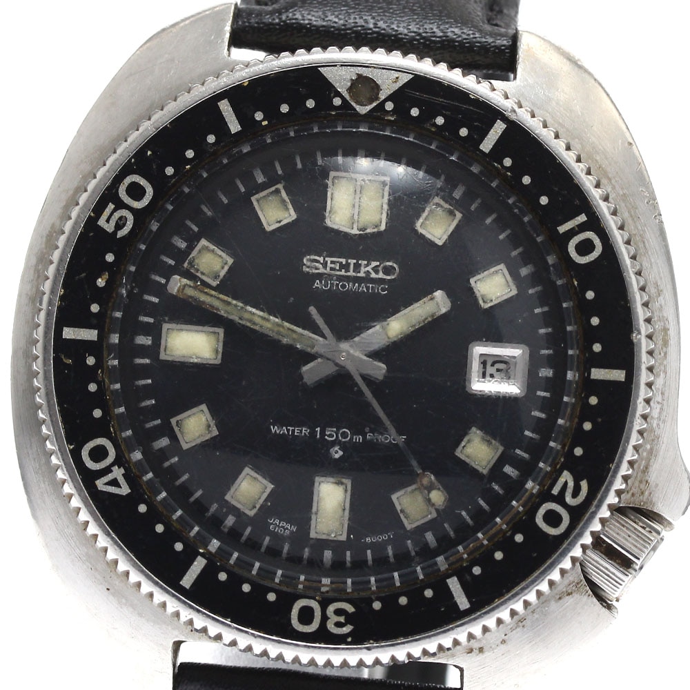 セイコー SEIKO 6105-8110 セカンド ダイバー デイト 自動巻き メンズ _891085【中古】
