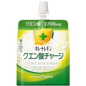 ポッカサッポロ キレートレモンクエン酸チャージゼリー 180gパウチ30本［賞味期限：3ヶ月以上］北海道沖縄離島は送料無料対象外［送料無料］45営業日以内に出荷
