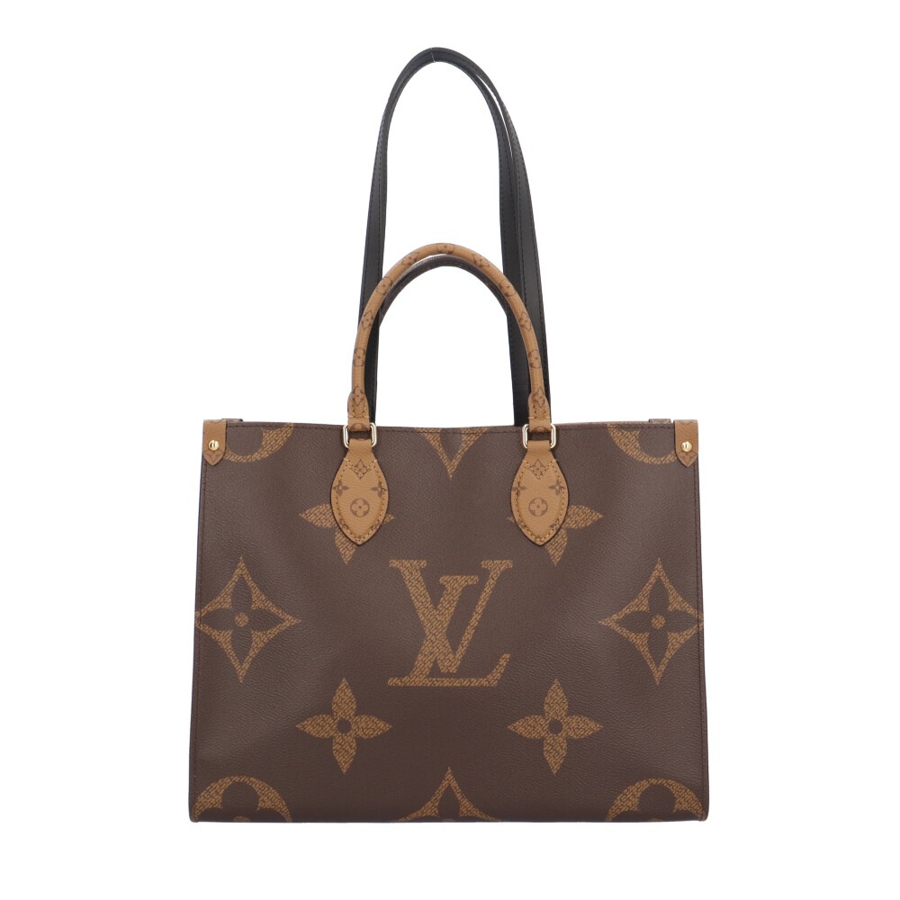 ルイヴィトン オンザゴーMM モノグラムジャイアント ショルダーバッグ モノグラムリバース M45321 ブラウン LOUIS VUITTON 中古 美品