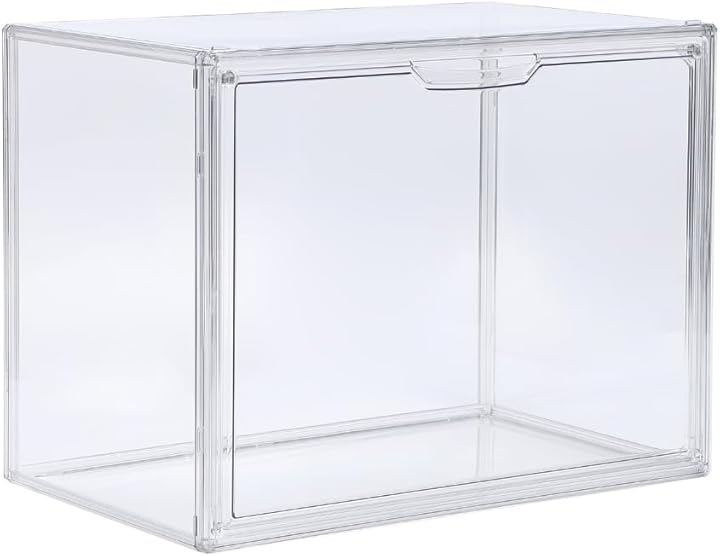 コレクションケース 全面透明 大型サイズ 縦置き横置き両方可能 フィギュア展示 アクリル製 軽量 UVカット 高い透明度 磁気付きドア (レギュラー オールクリアー)