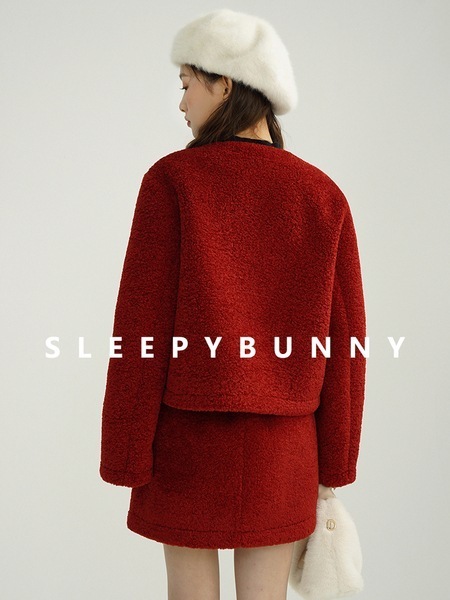 スリーピーラビット レディスタイル フェイクラムウールジャケット
