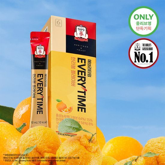 正官庄 エブリタイム フレーバー 4種 選択 (セブンベリー/梨/ハルラボン/マンゴー) (10包/20包) 択1 (10日分/20日分)