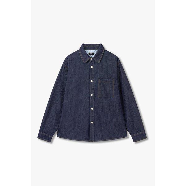 [MEN] ワンポケット長袖デニムシャツ91H6221122055