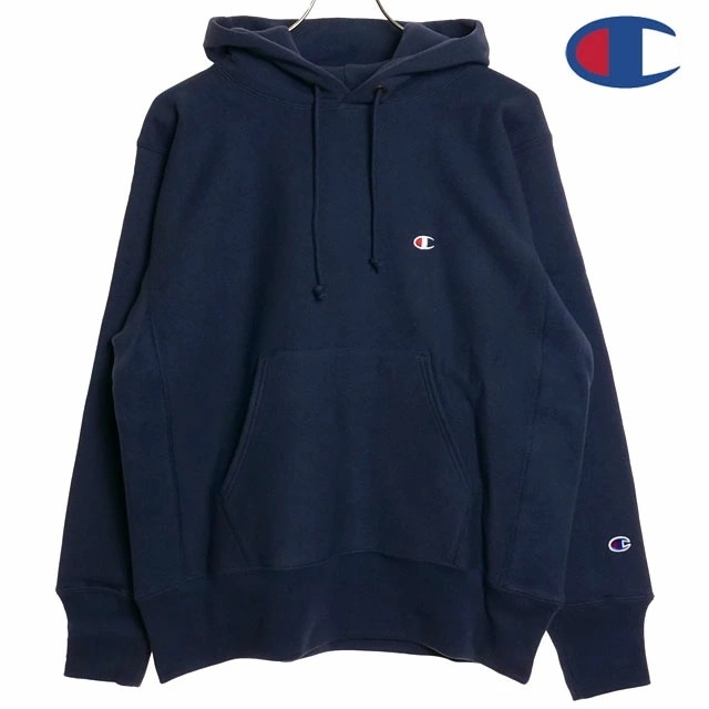 チャンピオン Champion メンズ リバースウィーブ フーデッドスウェットシャツ [C3-Y133] トップス パーカー プルオーバー DARK-NAVY
